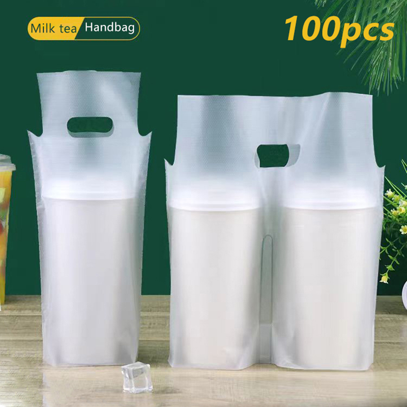 Coffee Tea With Milk - 100 Stück Einweg-Milchtee-Verpackungsbeutel, mattiert, transparent, für