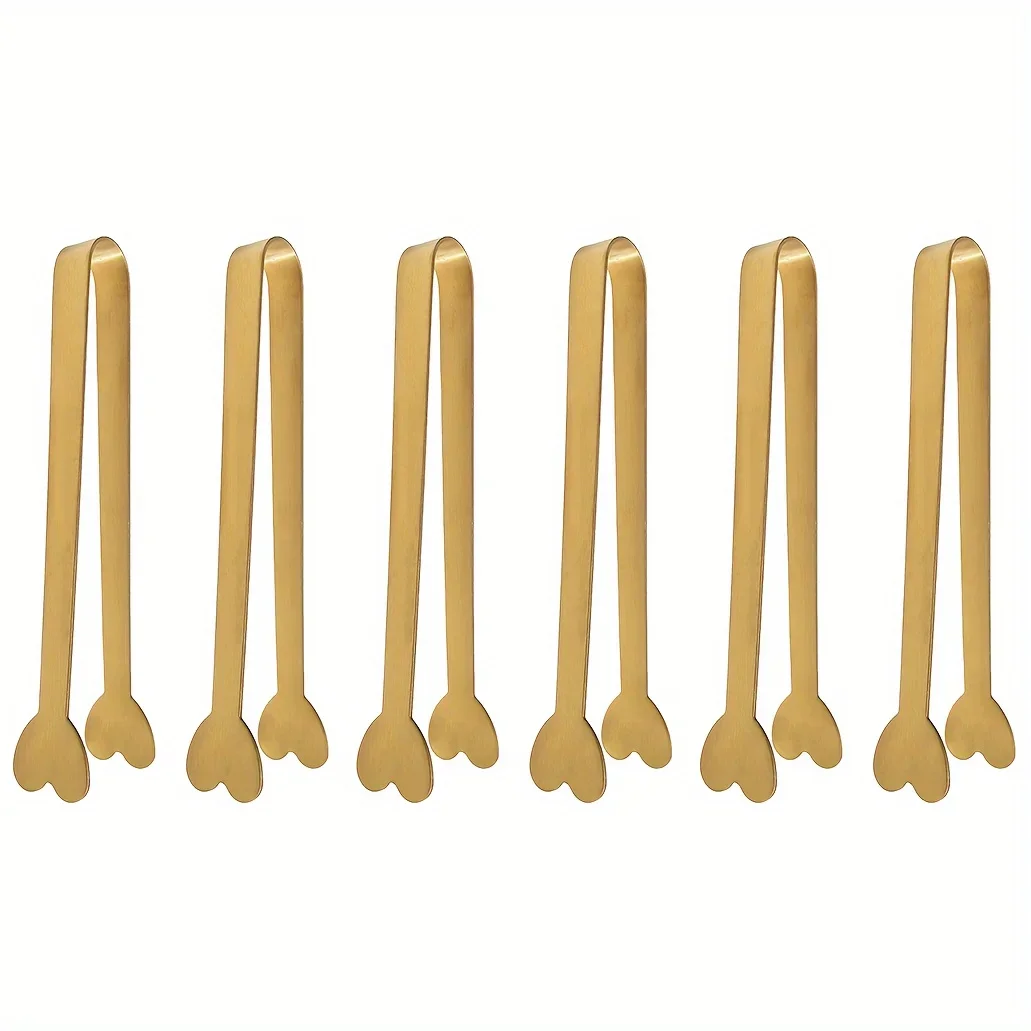 Coffee Tea Sugar - Herzförmige Mini-Zange aus Edelstahl für Zucker-/Eiswürfel,