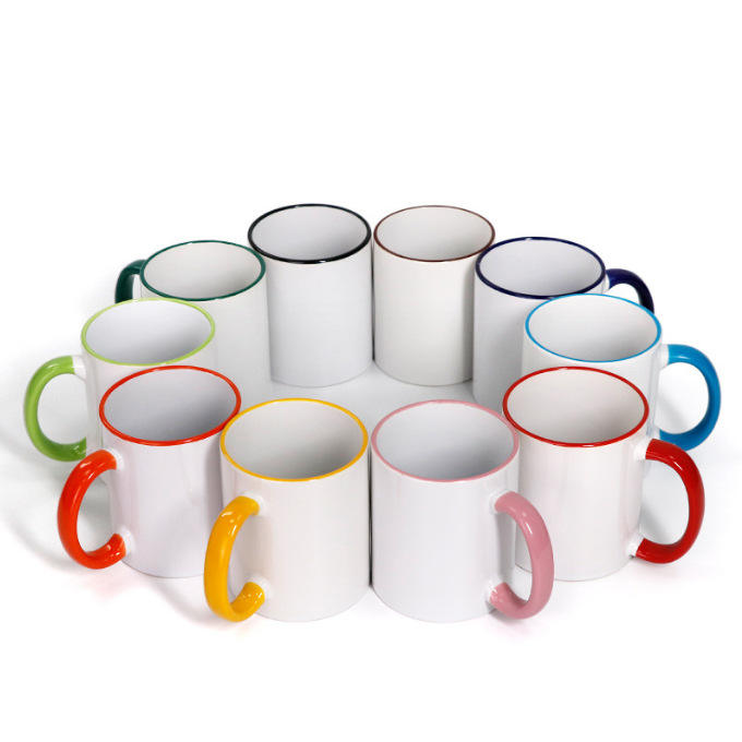 Coffee Tea Images - SCCFMM 3 Stück 11OZ Keramik-Sublimations-Tassen, Farbiger