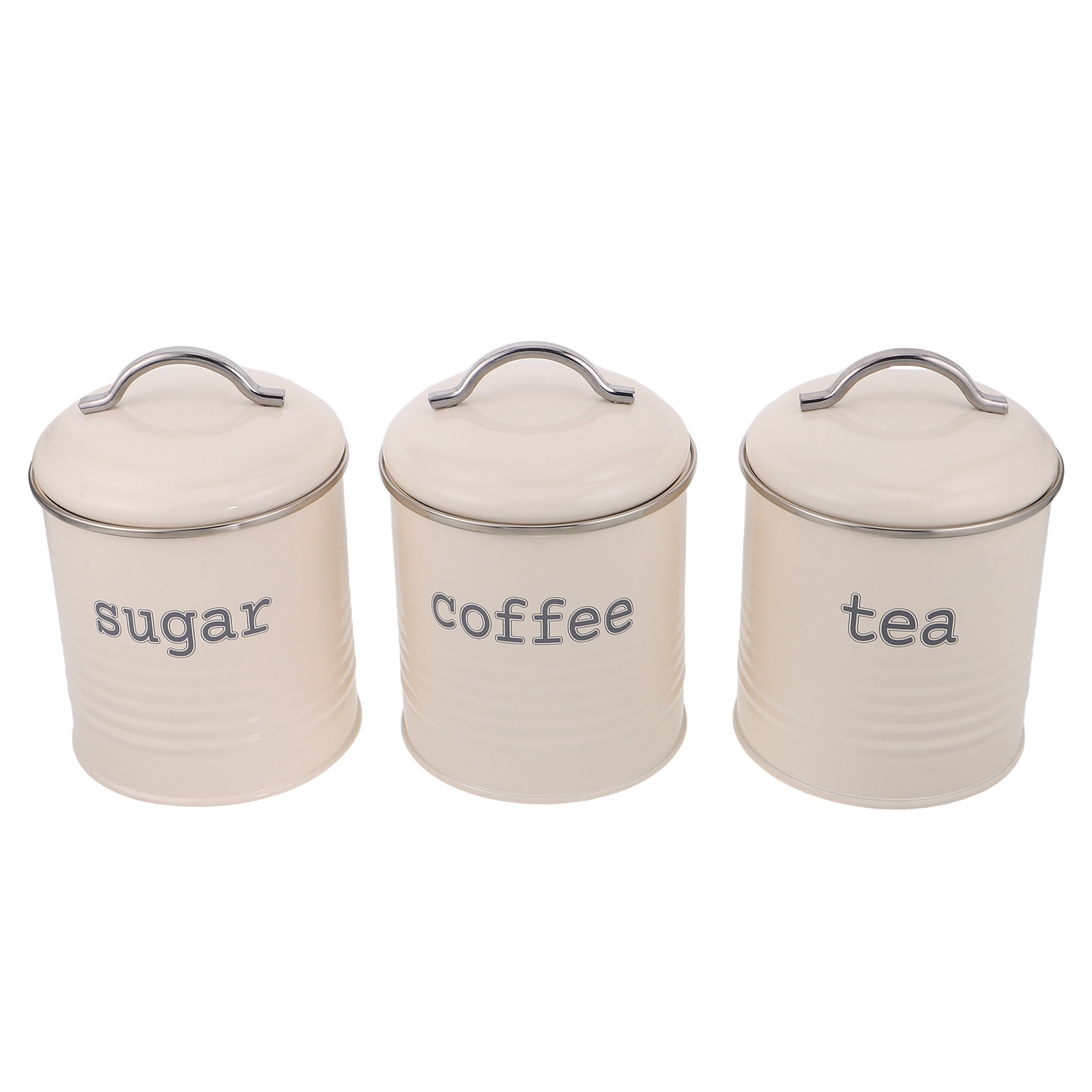 Coffee Tea Sugar - 3-teiliges Versiegeltes Kaffeebohnen-Behälterset Luftdichte Tee- und